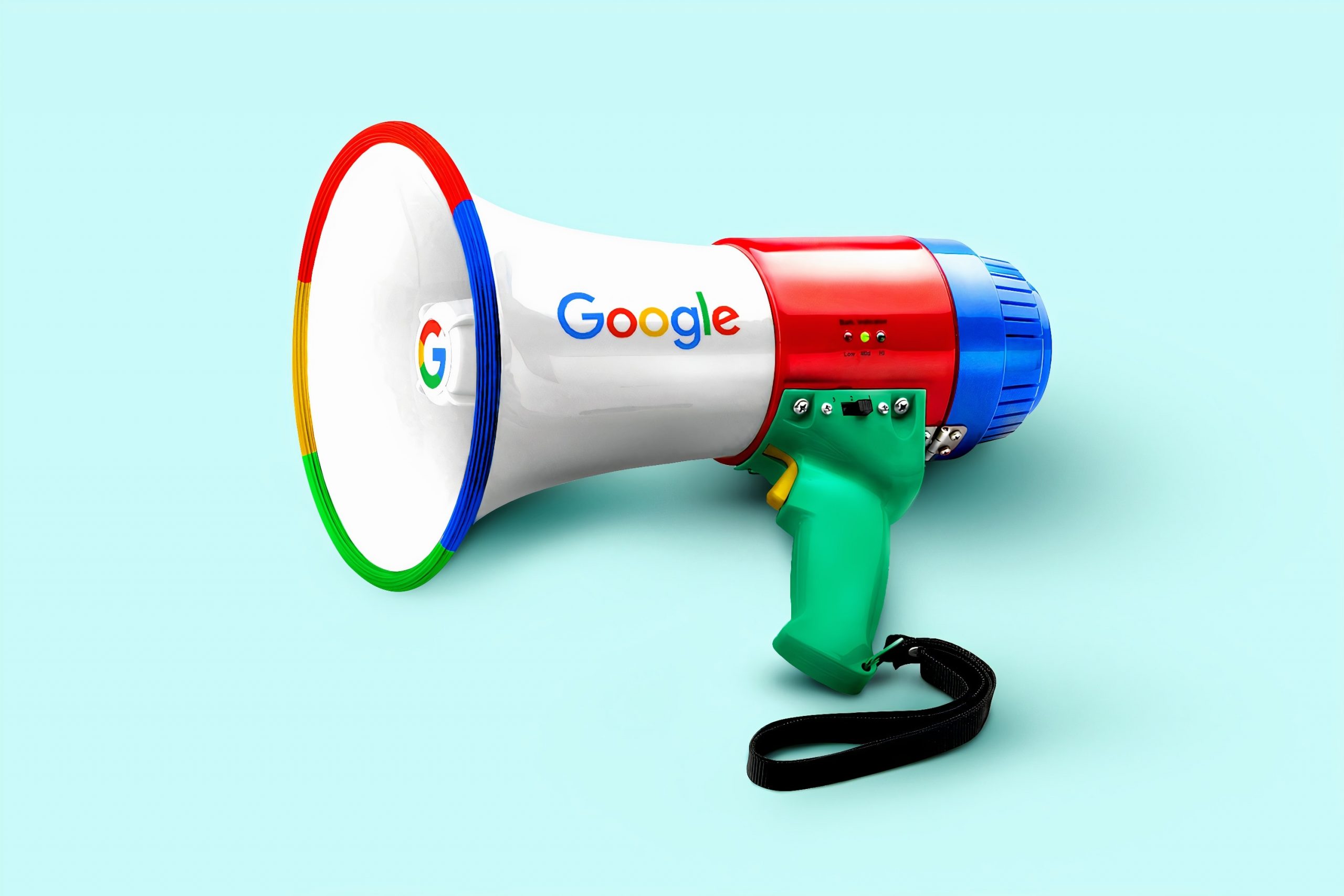 Google-branded megaphone