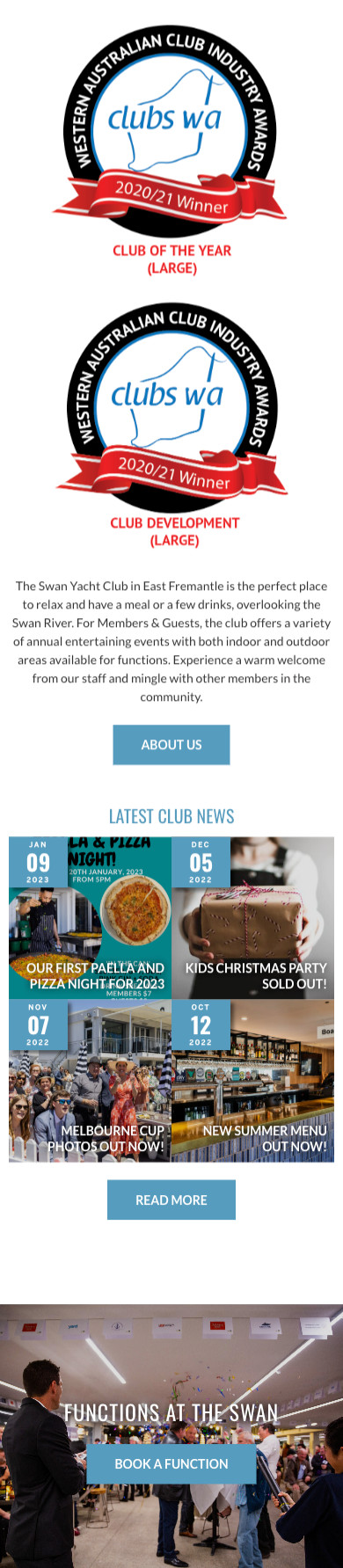 Swan Yacht Club - Responsive Wordpress Website