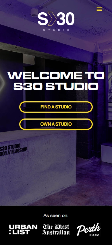 S30 Studio responsive website photo