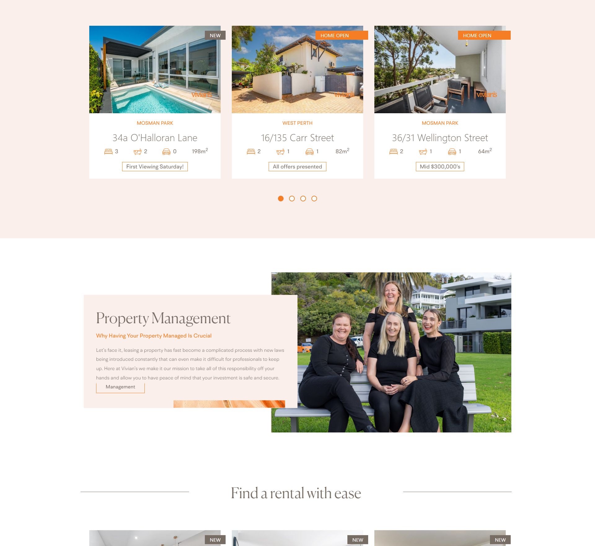 Vivians Real Estate website