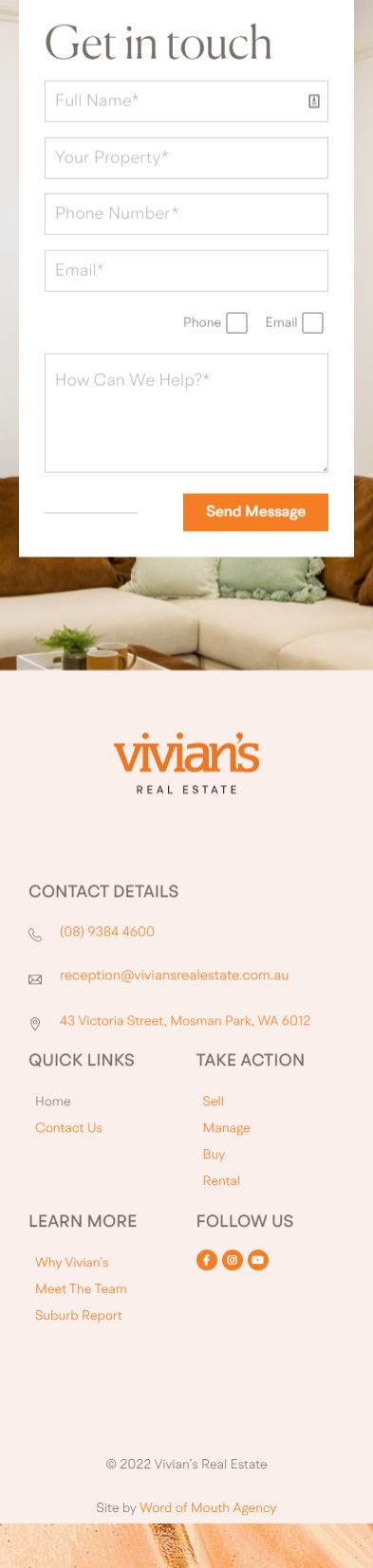 Vivians Real Estate responsive website